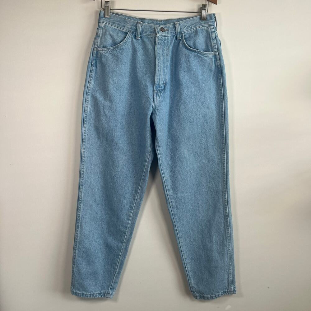 Rustler Vintage Jeans High Rise Tapered Mom Jean Light Wash Size 14P Made in USA